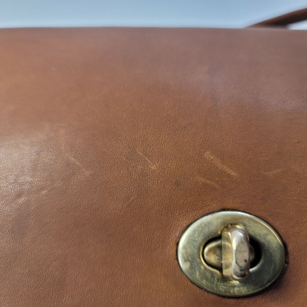 Vintage Coach Dinky Bag NYC Leather Turnlock Crossbody Bag Brown 051-9648 USA - Picture 8 of 12